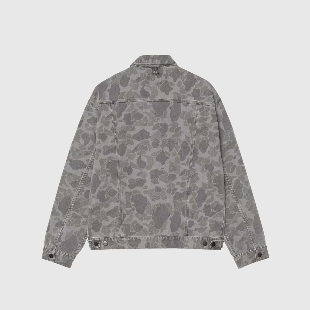 Carhartt WIP Duck Helston Jacket - Camo Duck / Black Heavy Bleached - Back
