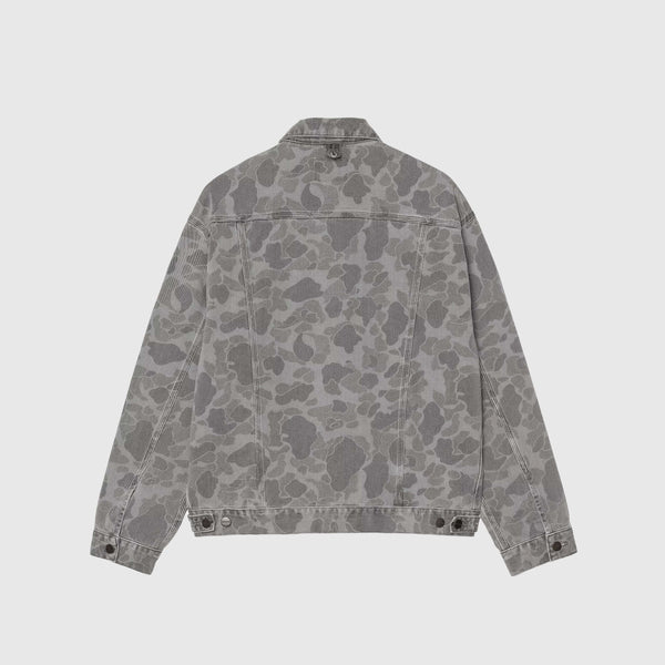 Carhartt WIP Duck Helston Jacket - Camo Duck / Black Heavy Bleached - Back