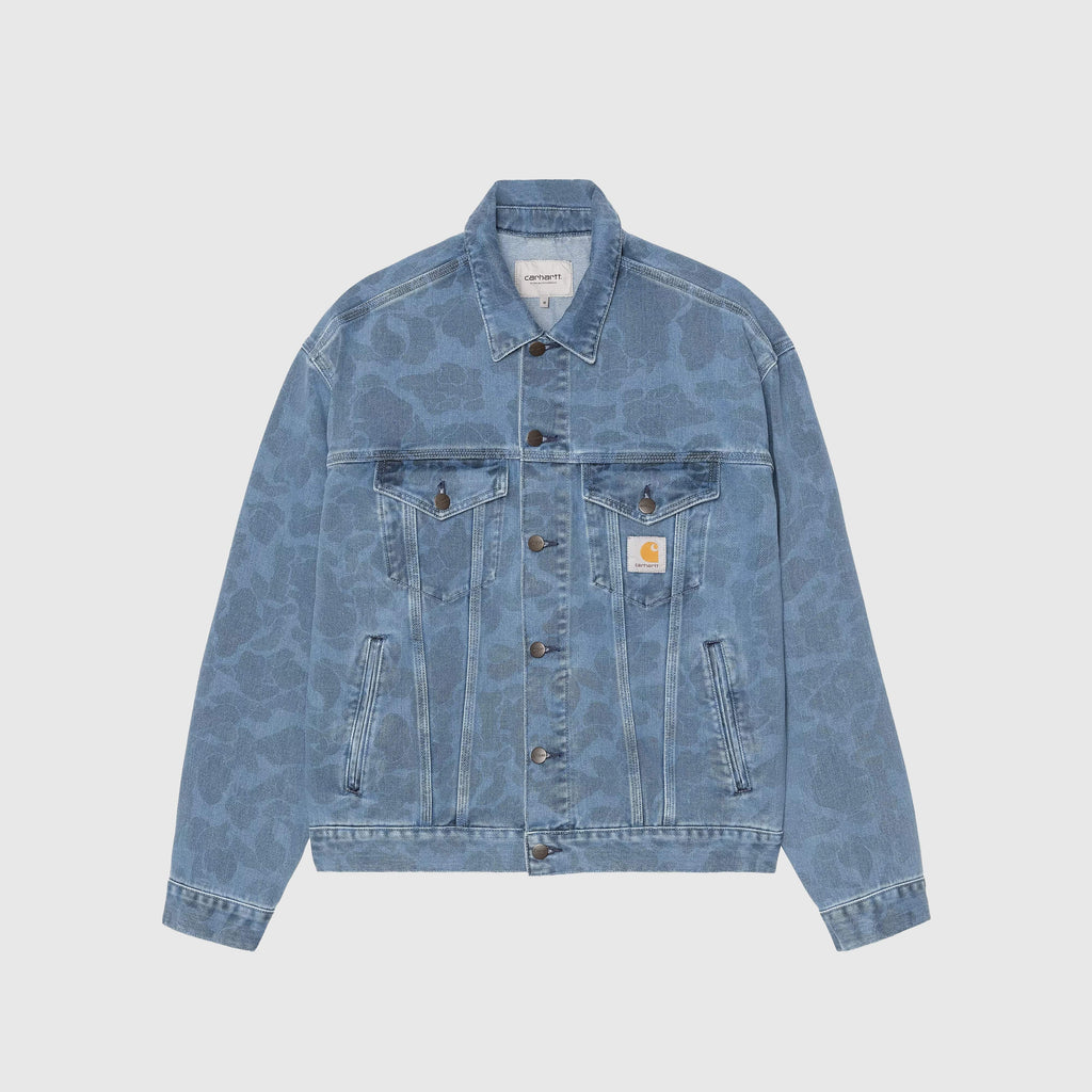 Carhartt WIP Duck Helston Jacket - Camo Duck / Blue Bleached - Front