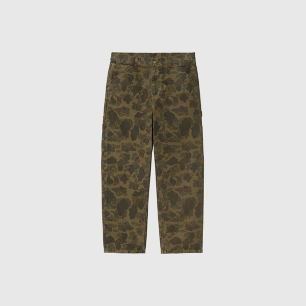 Carhartt WIP Duck Single Knee Pant - Camo Duck Green / Office Green Garment Dyed - Front