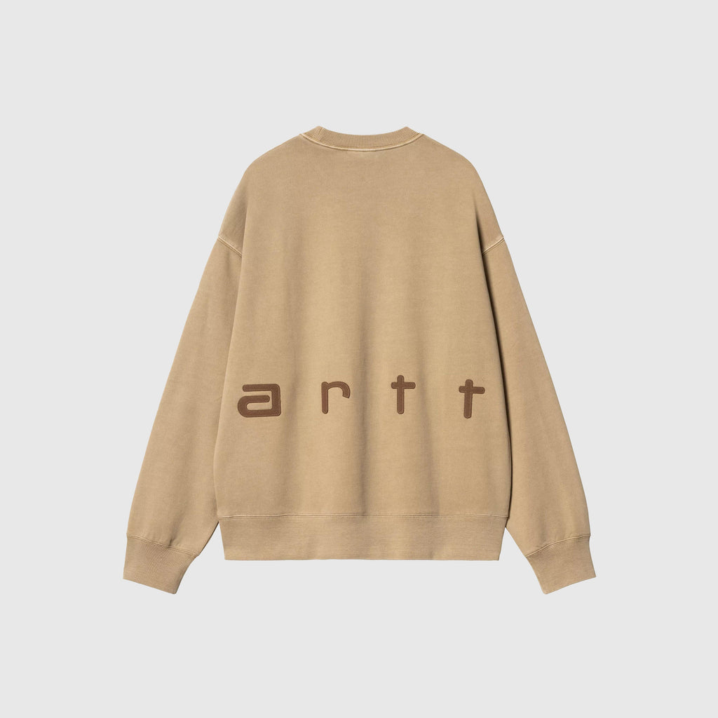 Carhartt WIP Felt Script Sweat - Peanut / Tobacco - Back