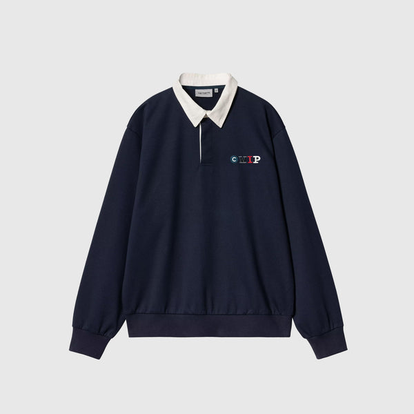 Carhartt WIP Flags Rugby Sweat - Space - Front