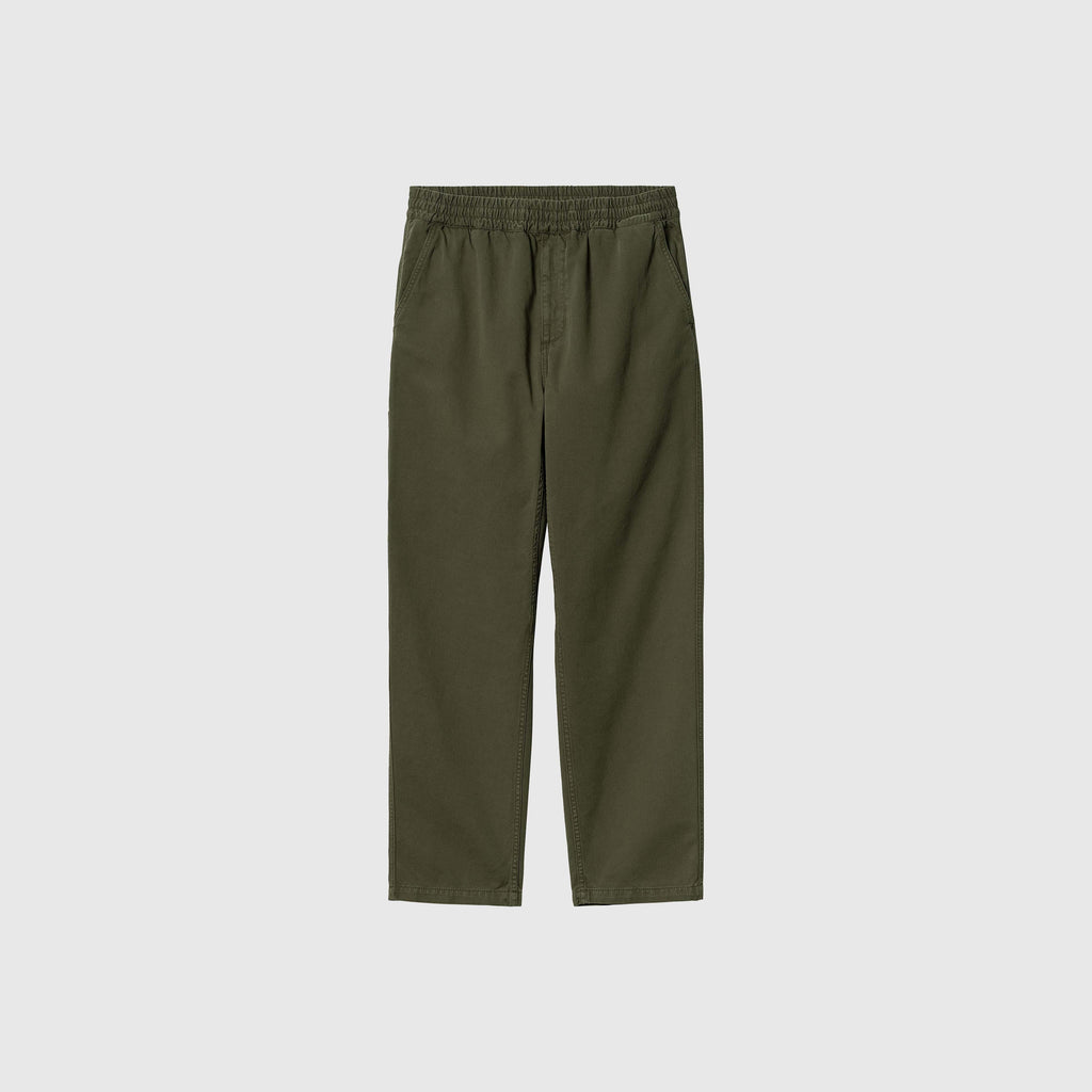 Carhartt WIP Flint Pant - Office Green Garment Dyed - Front