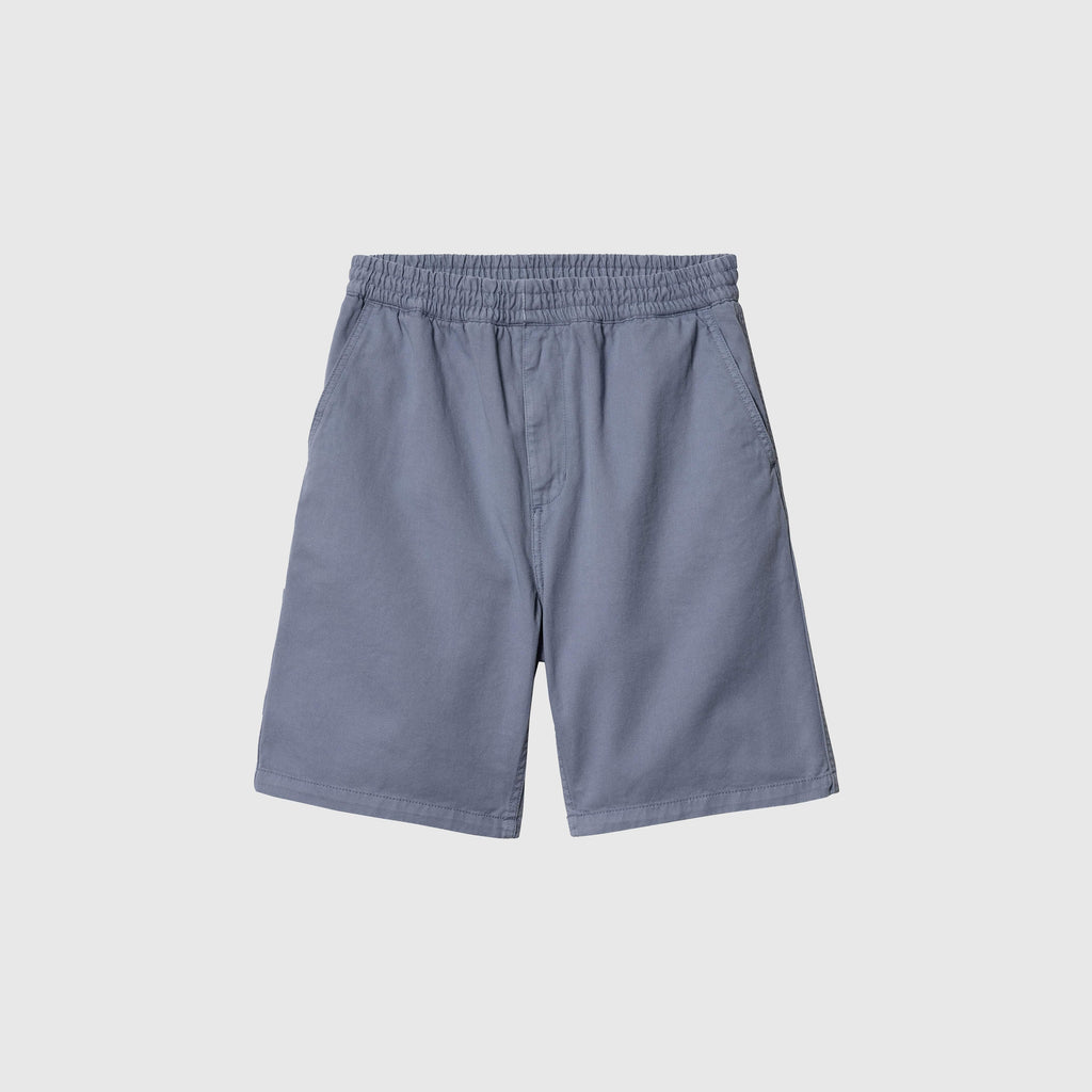 Carhartt WIP Flint Short - Bay Blue Garment Dyed - Front