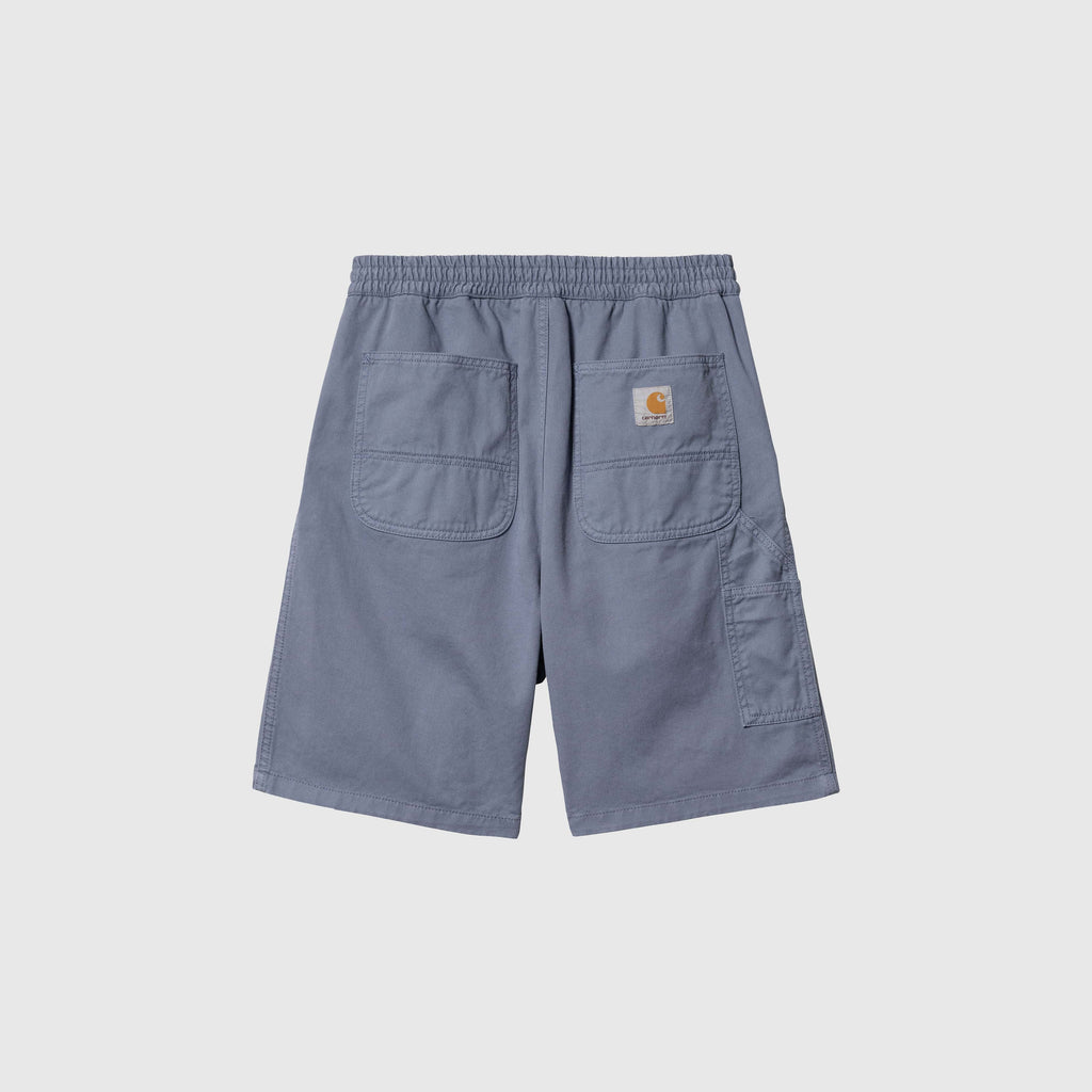 Carhartt WIP Flint Short - Bay Blue Garment Dyed - Back