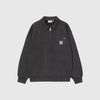 Carhartt WIP Half Zip Detroit Sweat - Black Stone Washed - Front