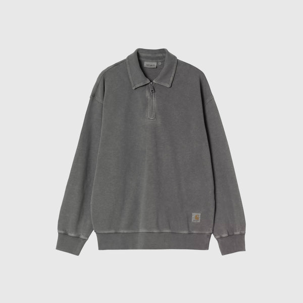 Carhartt WIP Harper Polo - Black Garment Dyed - Front