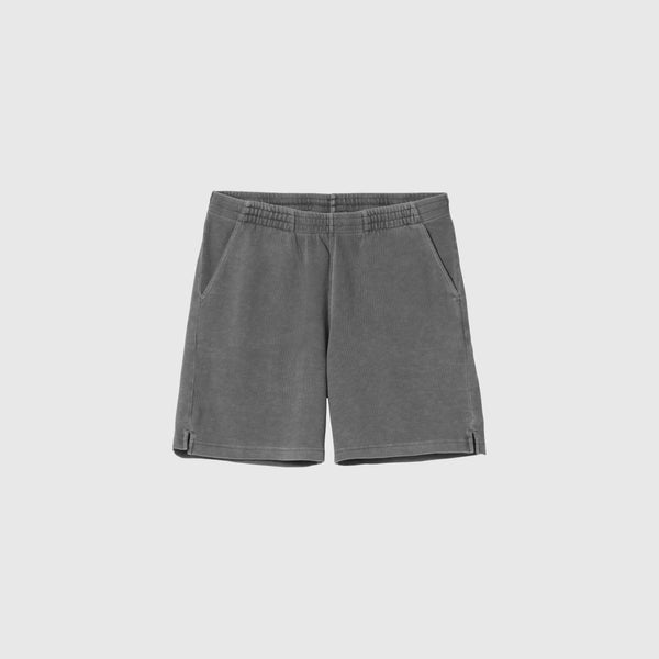 Carhartt WIP Harper Sweat Short - Black Garment Dyed - Front
