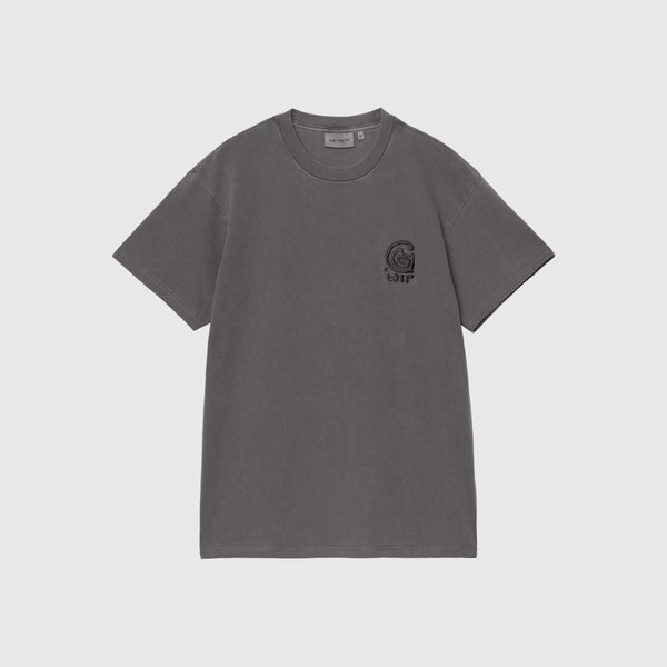 Carhartt WIP Helix Redux Tee - Black Garment Dyed - Front