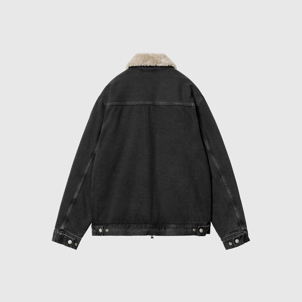 Carhartt WIP Herald Jacket - Black / Wall Stone Washed - Back