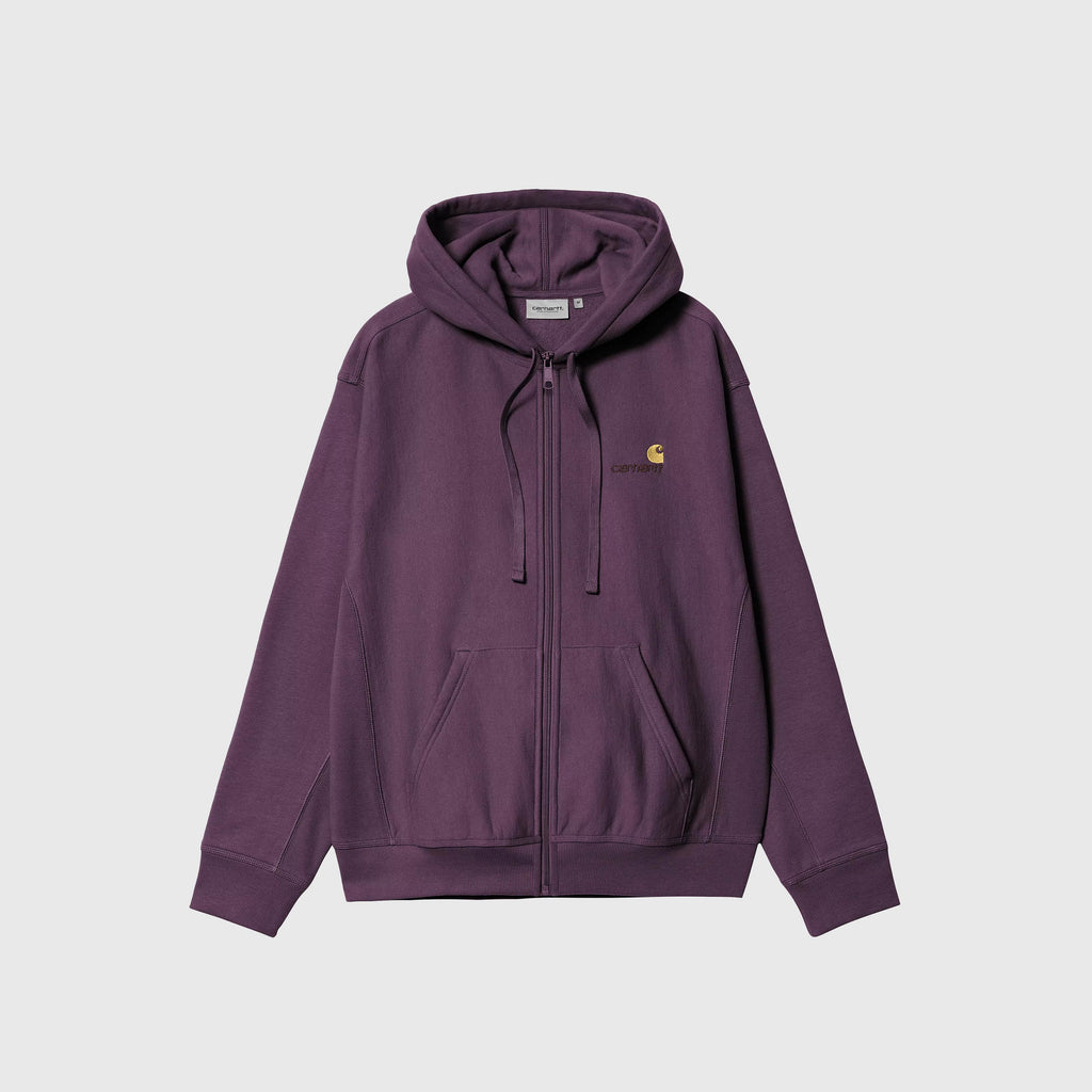 Carhartt WIP Hooded American Script Jacket - Huckleberry - Front