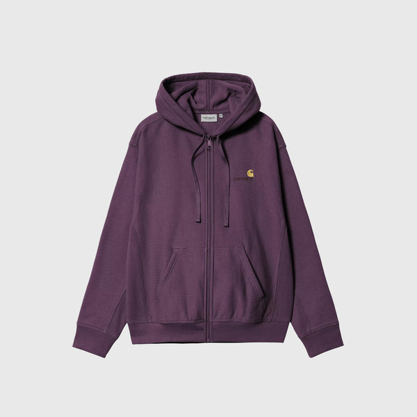 Carhartt WIP Hooded American Script Jacket - Huckleberry - Front