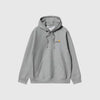 Carhartt WIP Hooded American Script Sweat - Grey Heather - Front