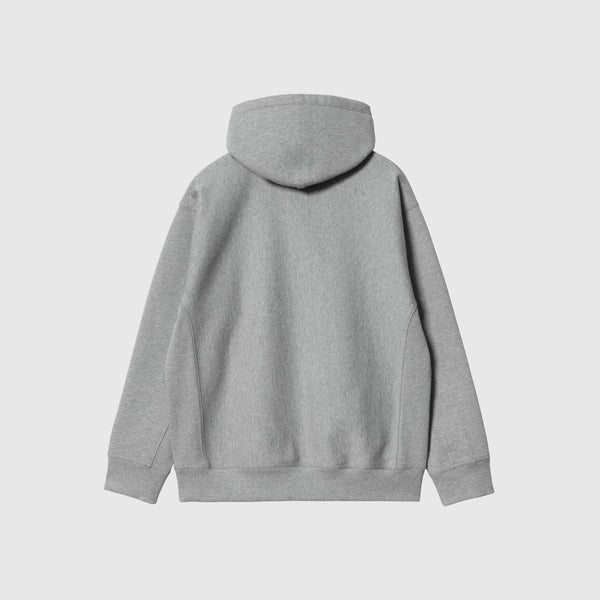 Carhartt WIP Hooded American Script Sweat - Grey Heather - Back
