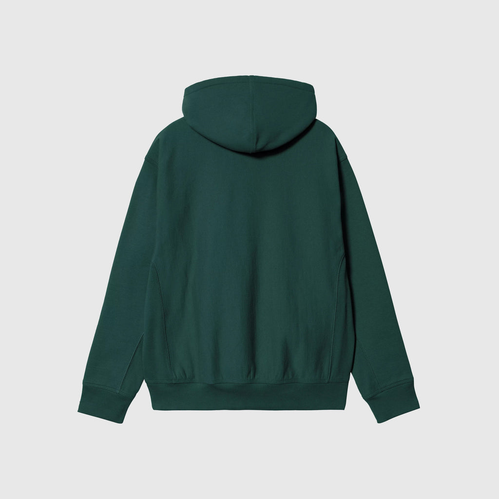 Carhartt WIP Hooded American Script Sweat - Kale Green - Back