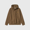 Carhartt WIP Hooded American Script Sweat - Lumber - Front