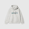 Carhartt WIP Hooded Carhartt Sweat - Ash Heather / Duck Blue - Front
