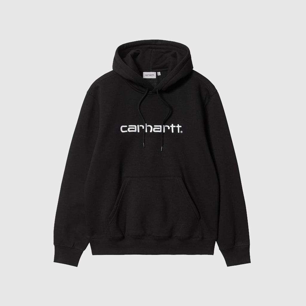 Carhartt WIP Hooded Carhartt Sweat - Black / White - Front