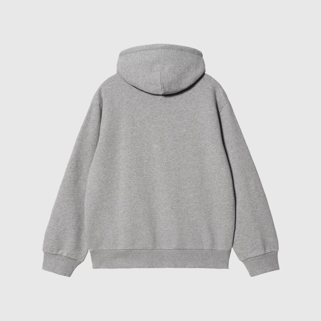 Carhartt WIP Hooded Carhartt Sweat - Grey Heather / Chervil - Back