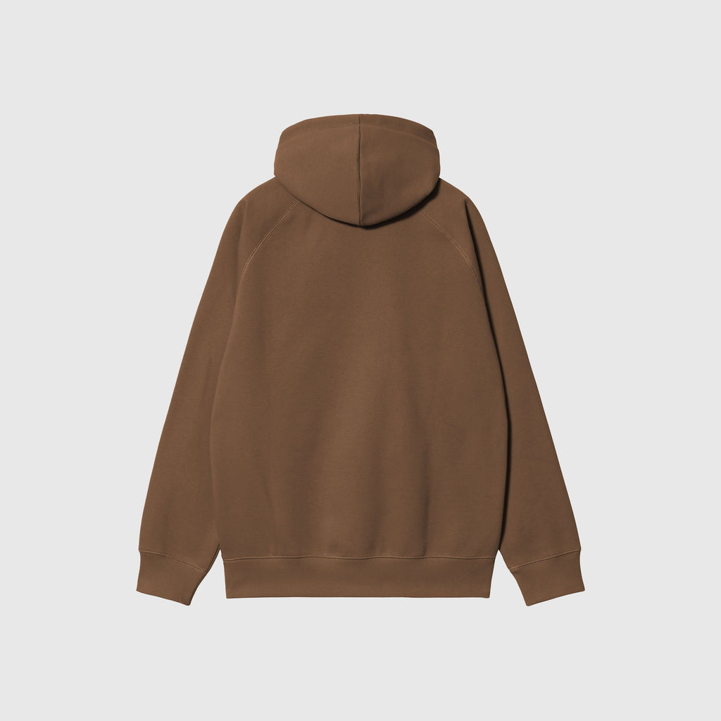 Carhartt WIP Hooded Chase Sweat - Chocolate / Gold - Back