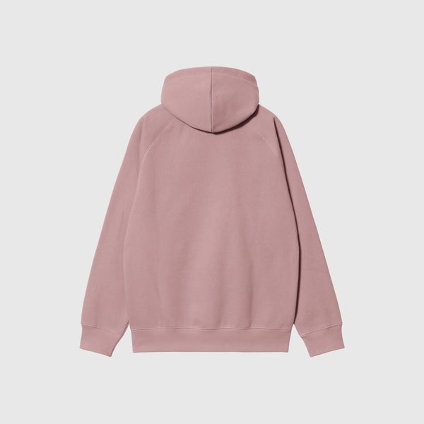 Carhartt WIP Hooded Chase Sweat - Glassy Pink / Gold - Back