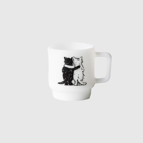 Carhartt WIP Hugging Cats Glass Mug - White - Back