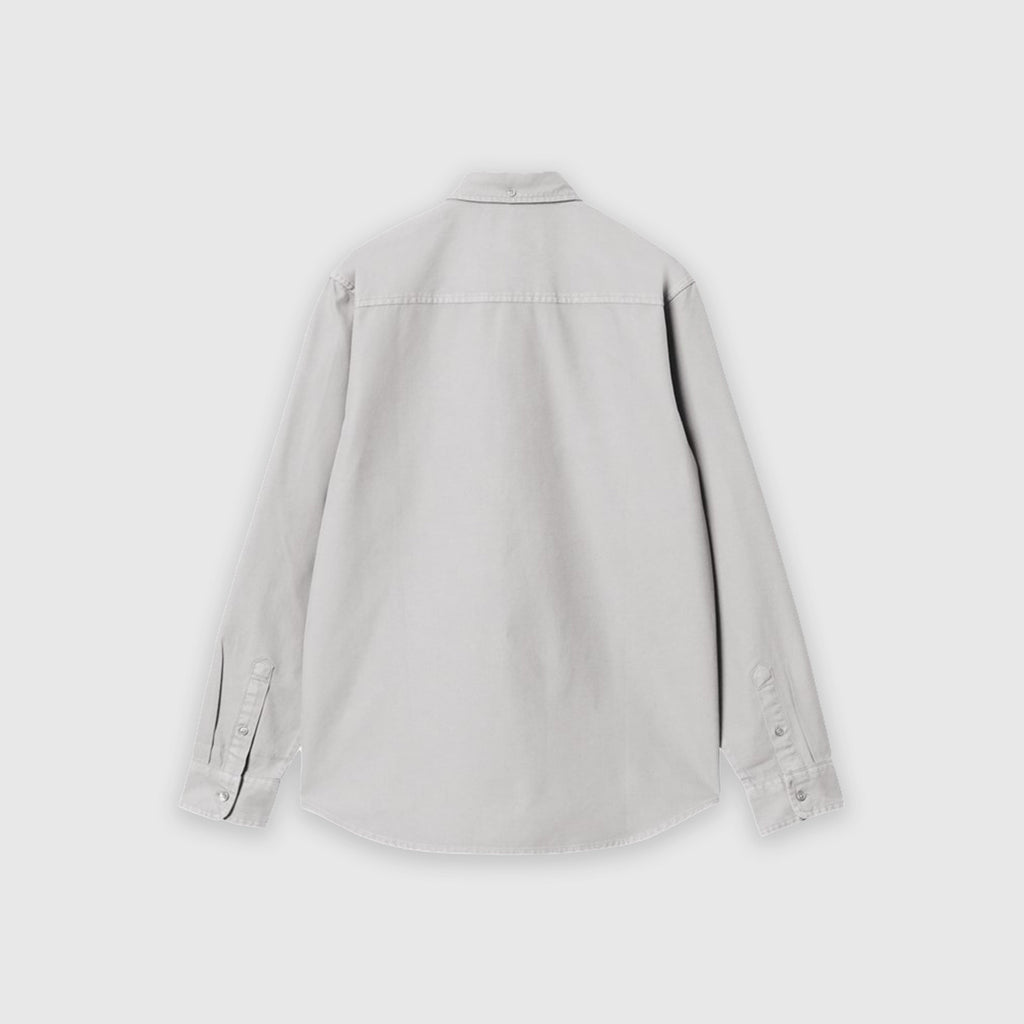 Carhartt WIP L/S Bolton Shirt - Sonic Siver Garment Dyed - Back