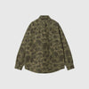Carhartt WIP L/S Duck Shirt - Camo Duck Green / Office Green Garment Dyed - Back