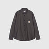 Carhartt WIP L/S Edgar Shirt - Black / Wax - Front