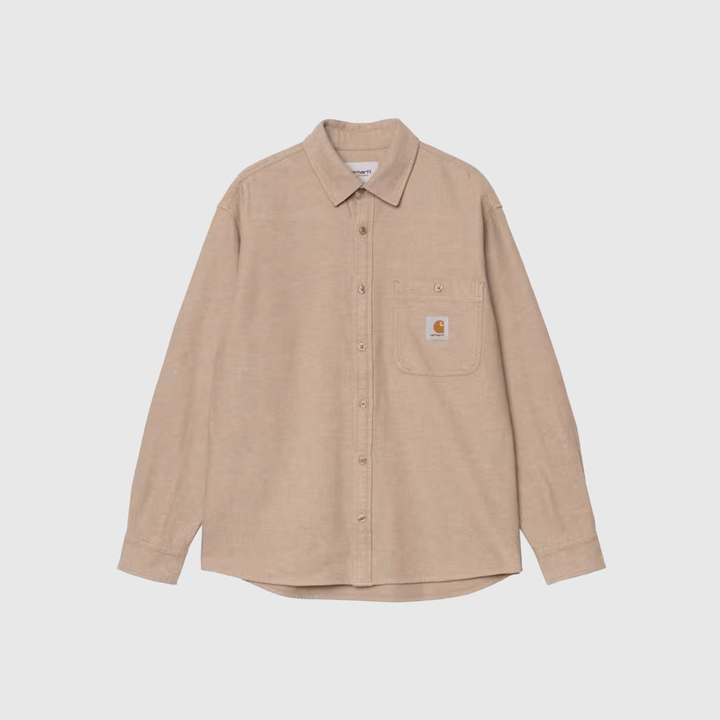 Carhartt WIP L/S Edgar Shirt - Peanut / Wax - Front
