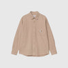 Carhartt WIP L/S Edgar Shirt - Peanut / Wax - Front