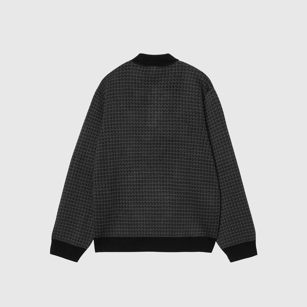 Carhartt WIP L/S Lowis Polo - Lowis Houndstooth / Grey Heather - Back