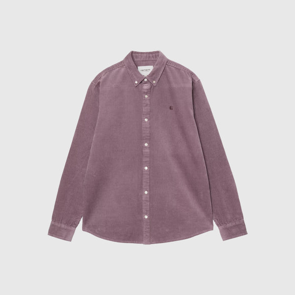 Carhartt WIP L/S Madison Cord Shirt - Phlox / Phlox - Front