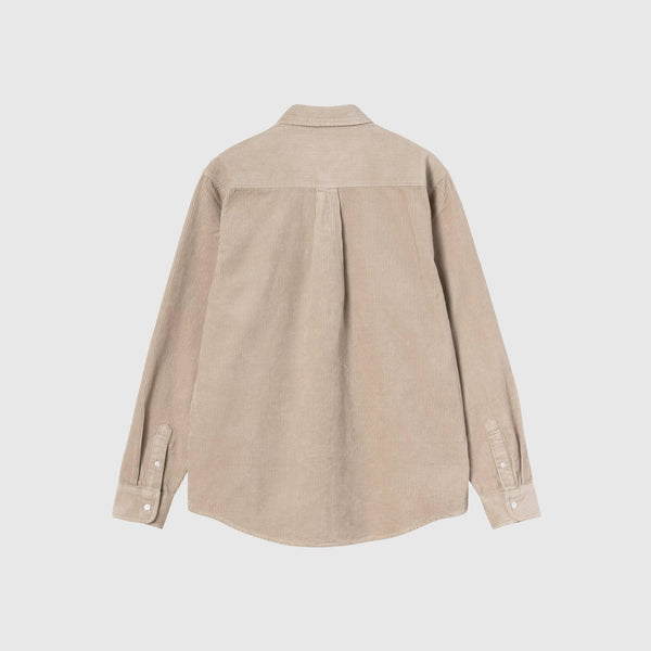 Carhartt WIP L/S Madison Cord Shirt - Wall / Wall - Back