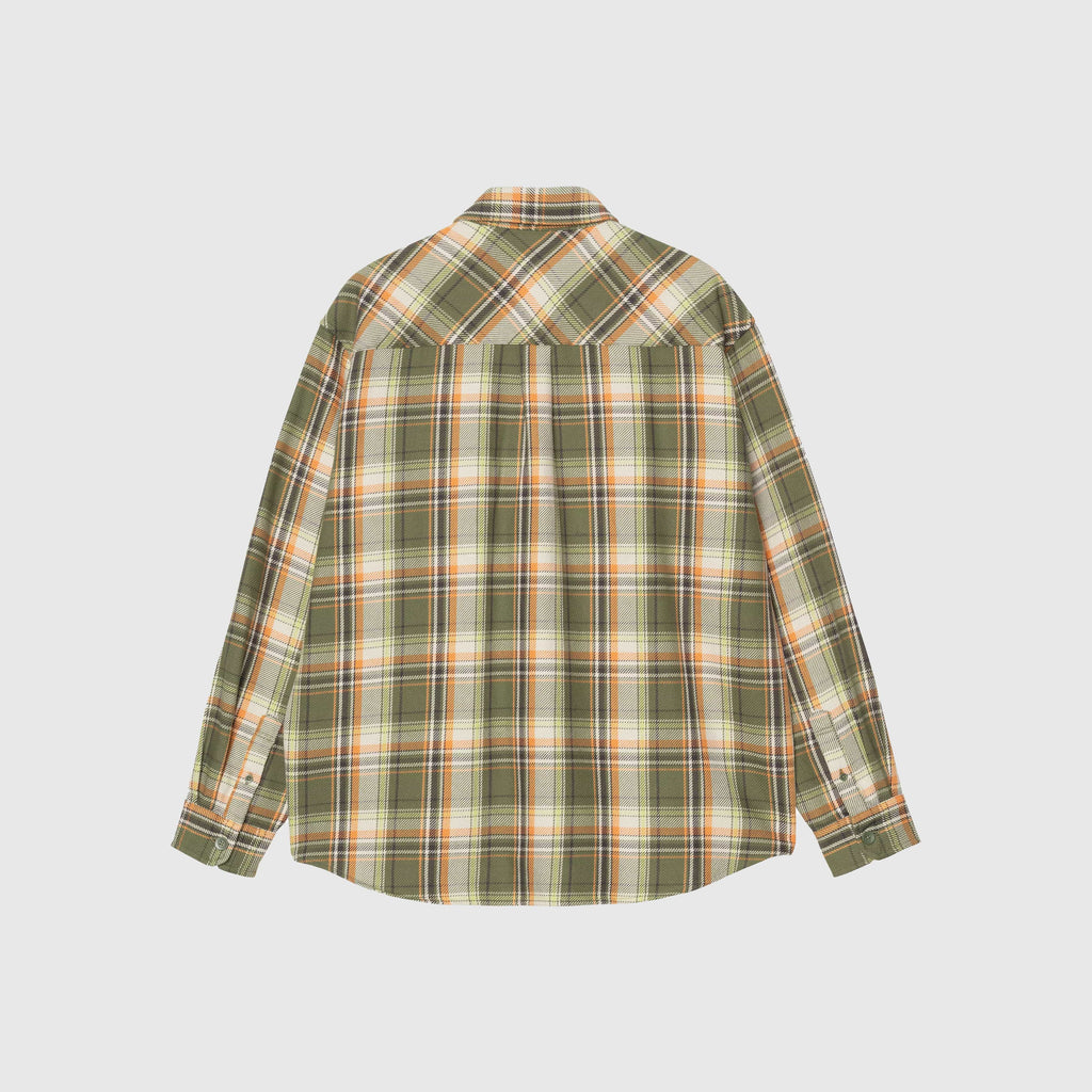 Carhartt WIP L/S Tunik Shirt - Tunik Check / Dollar Green - Back