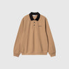 Carhartt WIP L/S Vance Rugby Shirt - Peanut / Black - Front