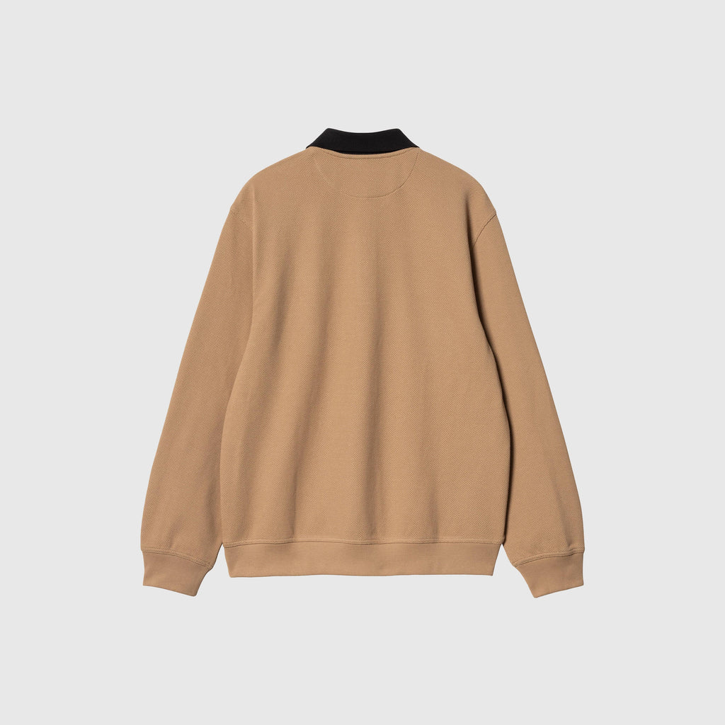 Carhartt WIP L/S Vance Rugby Shirt - Peanut / Black - Back