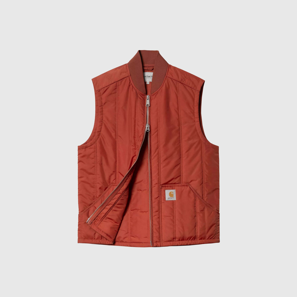 Carhartt WIP Lachlan Vest Liner - Vermillion - Front Open