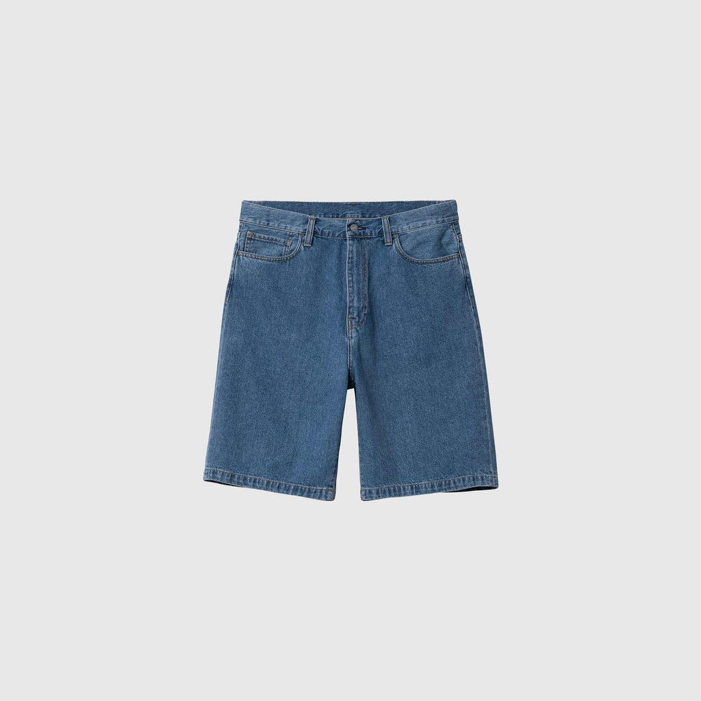 Carhartt WIP Landon Short - Blue Heavy Stone Wash - Front