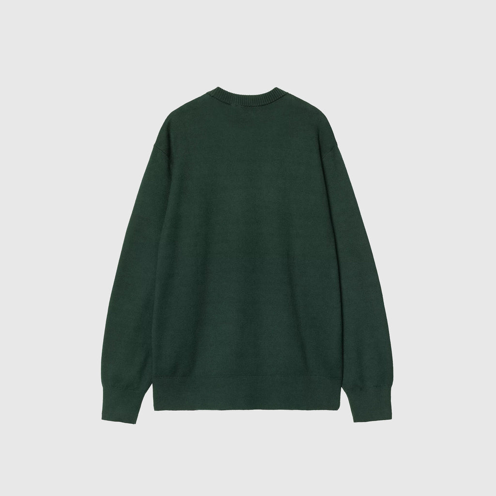 Carhartt WIP Library College Sweater - Conifer - Back