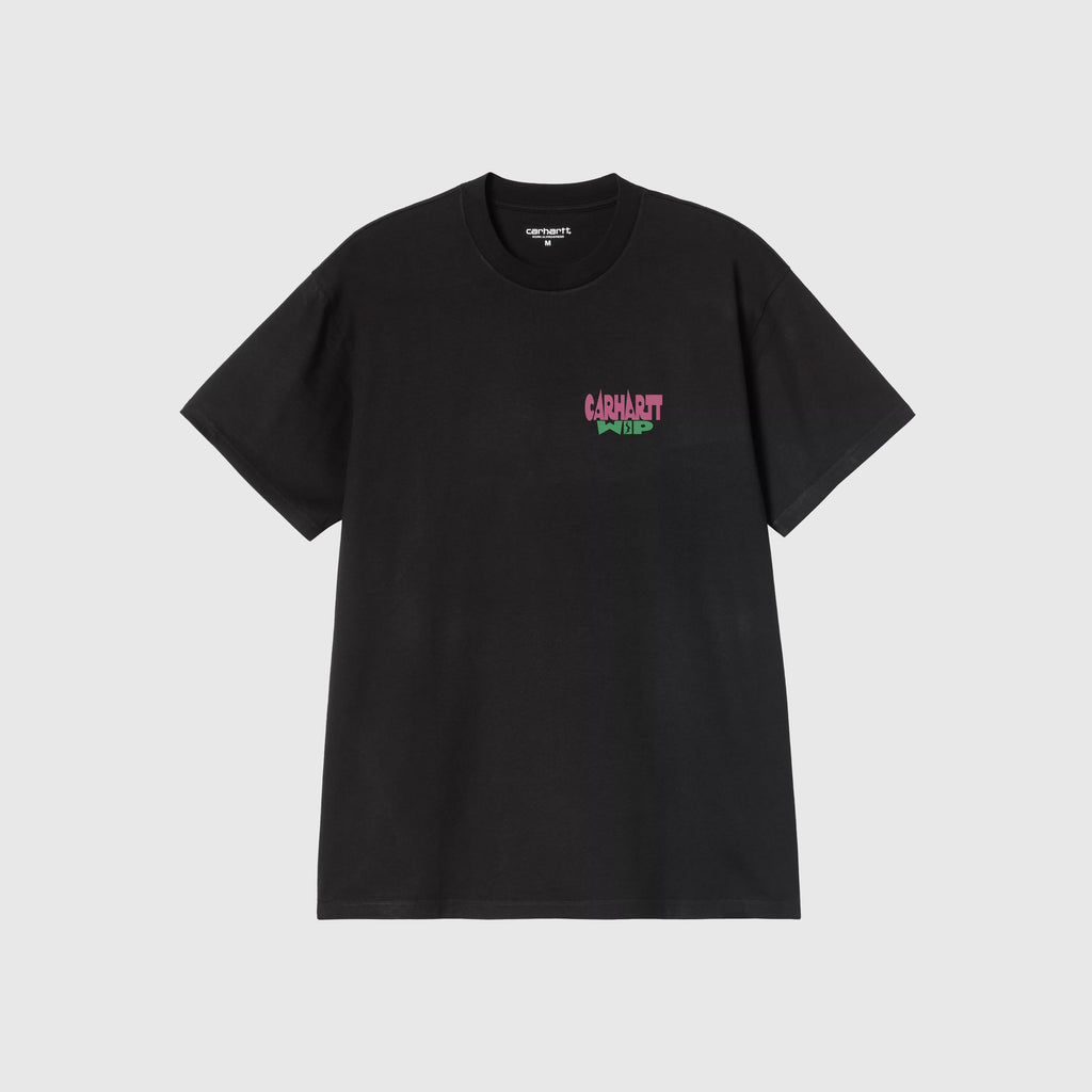 Carhartt WIP Luggage Label T Shirt - Black - Front