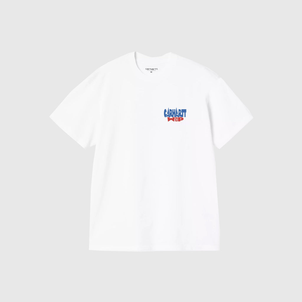 Carhartt WIP Luggage Label T Shirt - White - Front