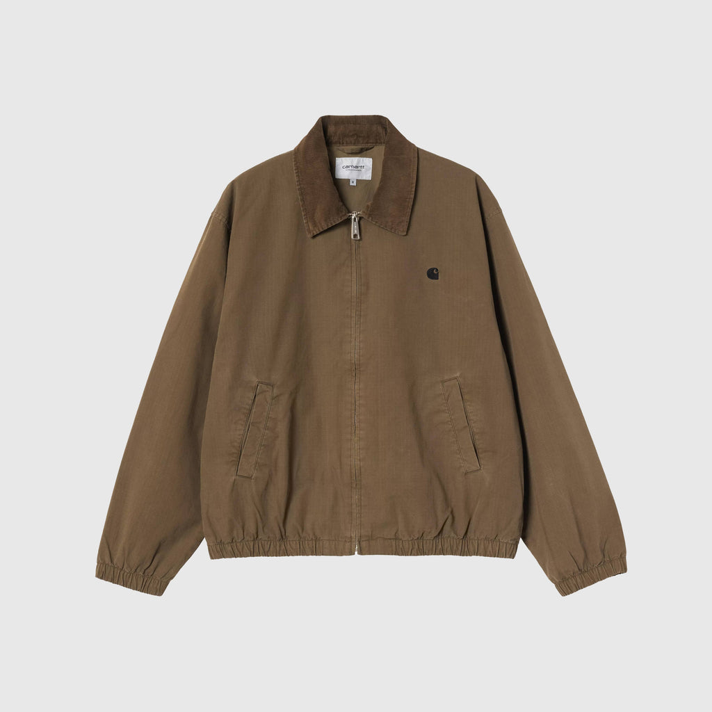 Carhartt WIP Madison Ripstop Jacket - Dark Beech / Black Garment Dyed - Front