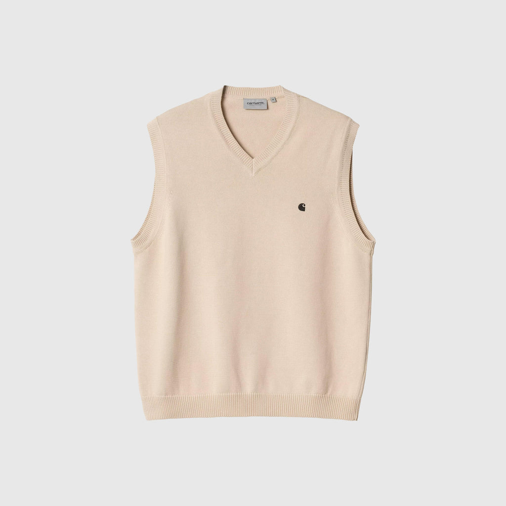 Carhartt WIP Madison Vest Sweat - Fleur De Sel / Black - Front