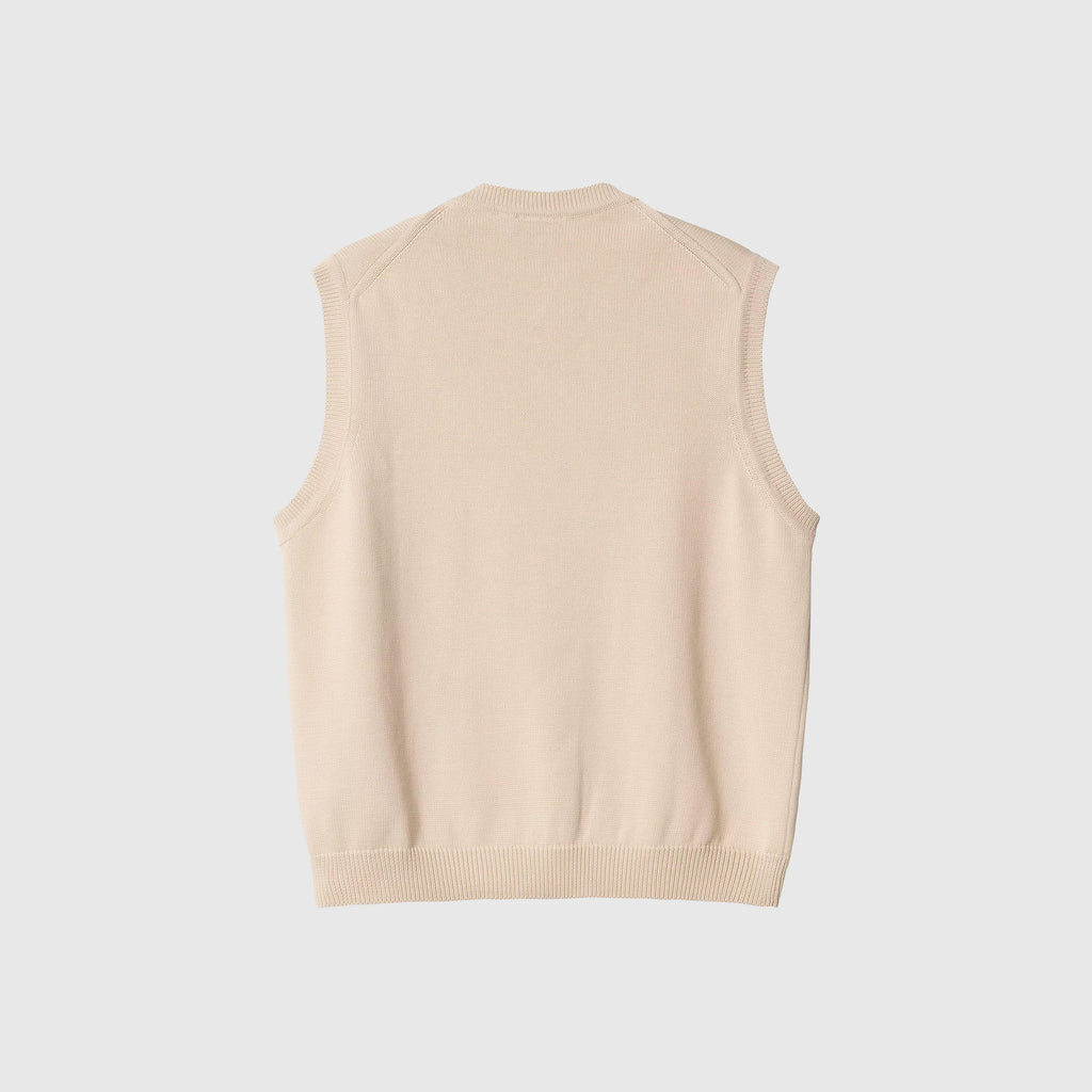 Carhartt WIP Madison Vest Sweat - Fleur De Sel / Black - Back