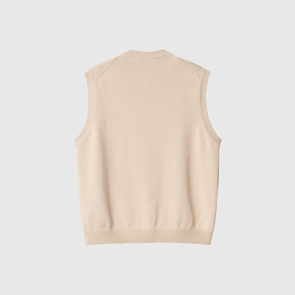 Carhartt WIP Madison Vest Sweat - Fleur De Sel / Black - Back
