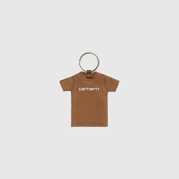 Carhartt WIP Mini Script T-Shirt Keychain - Hamilton Brown