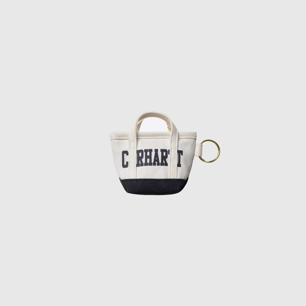 Carhartt WIP Mini Tote Bag Keychain - Natural / Blue - Back