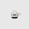 Carhartt WIP Mini Tote Bag Keychain - Natural / Blue - Back
