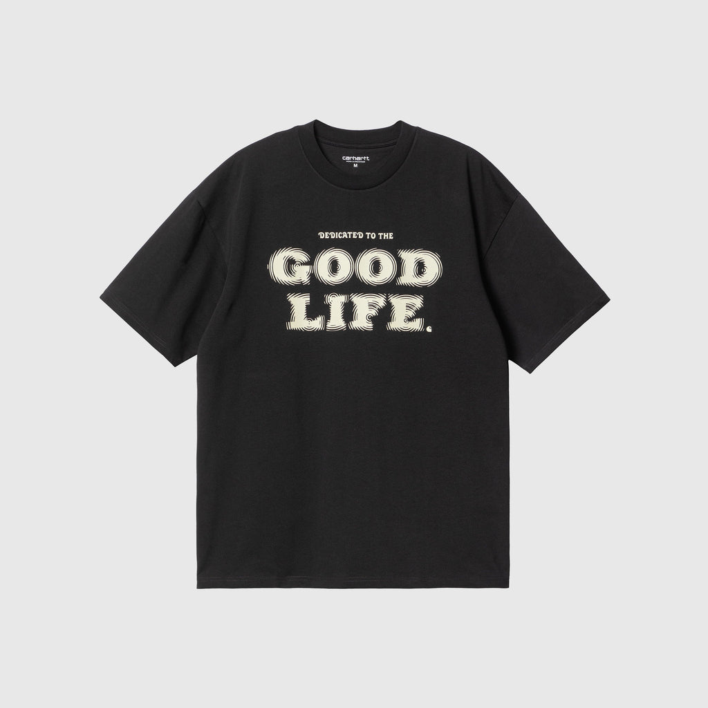 Carhartt WIP Mist Tee - Black / Wax - Front